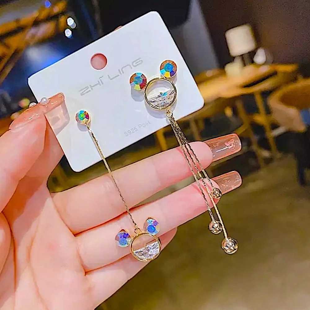 Disney Mickey Mouse Asymmetrical Crystal Earrings - Picture 4 of 5